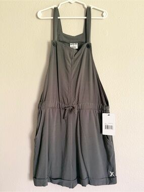 Hurley Girls Gray Sleeveless One-Piece Romper